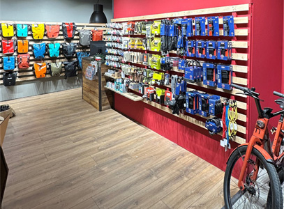 Intérieur magasin de vélos Genève Eaux-Vives